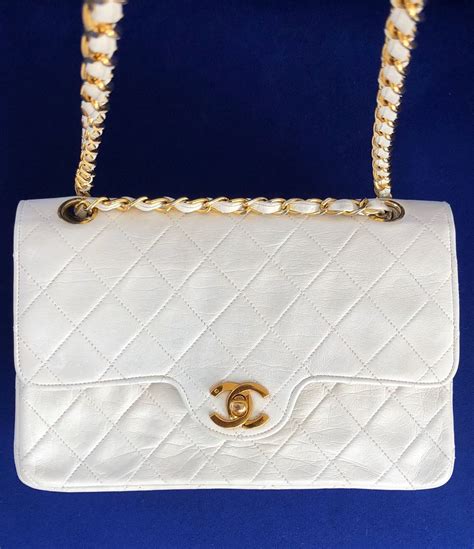 chanel white classic bag|authentic chanel classic.